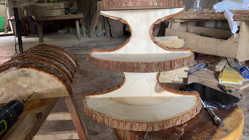 出口加拿大原木蛋糕架_2