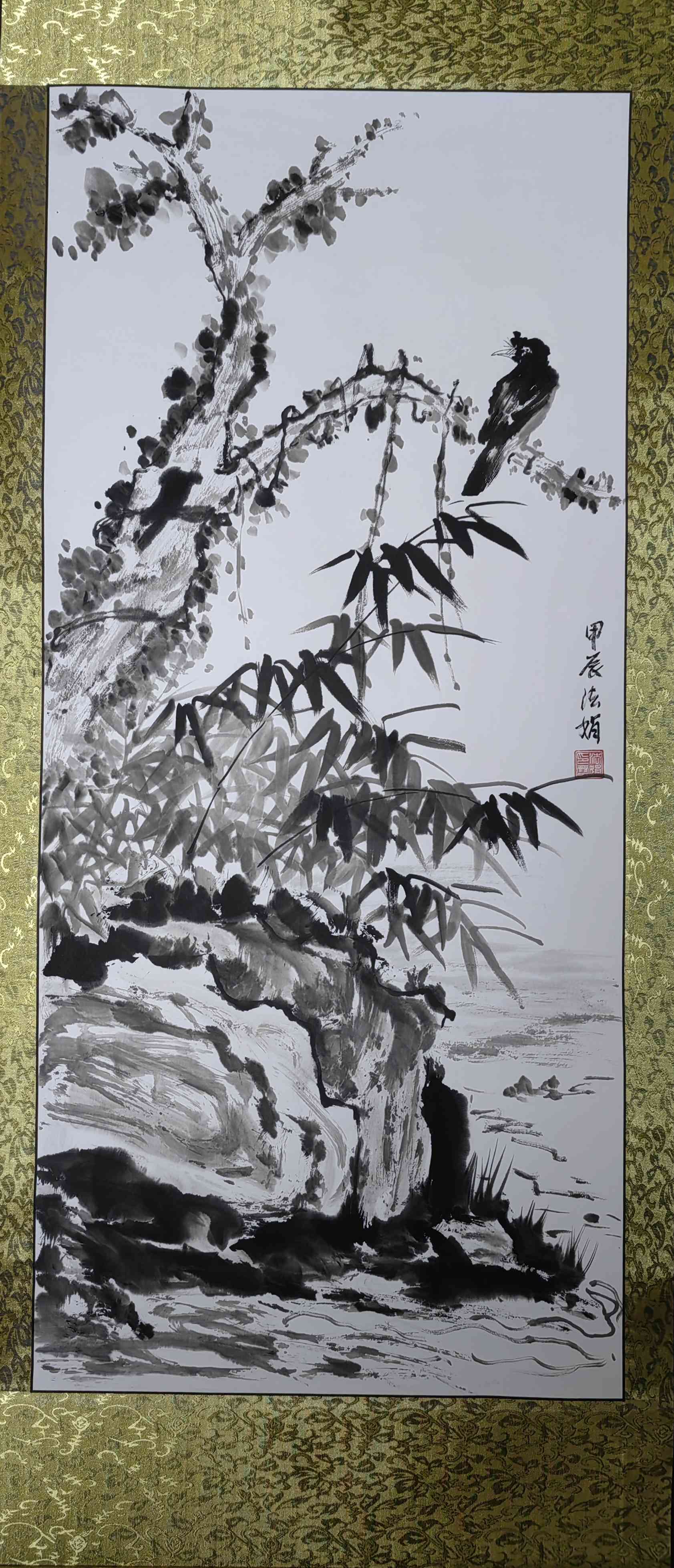 花鸟画，擅长梅兰竹菊荷花牡丹_1
