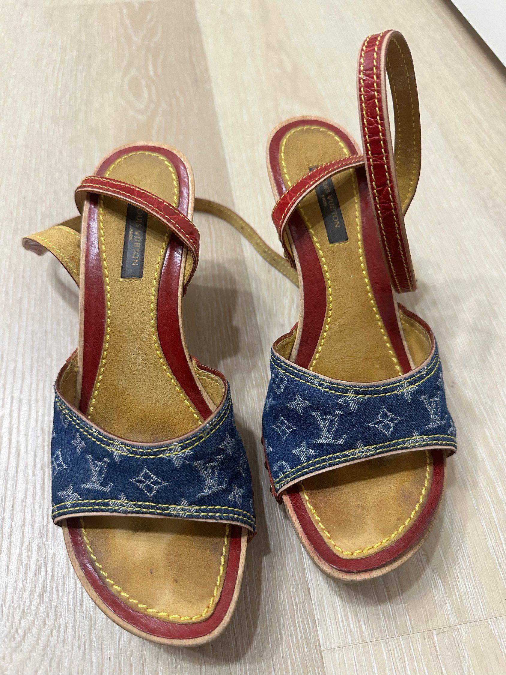 LV凉鞋,Louis+vuitton牛仔