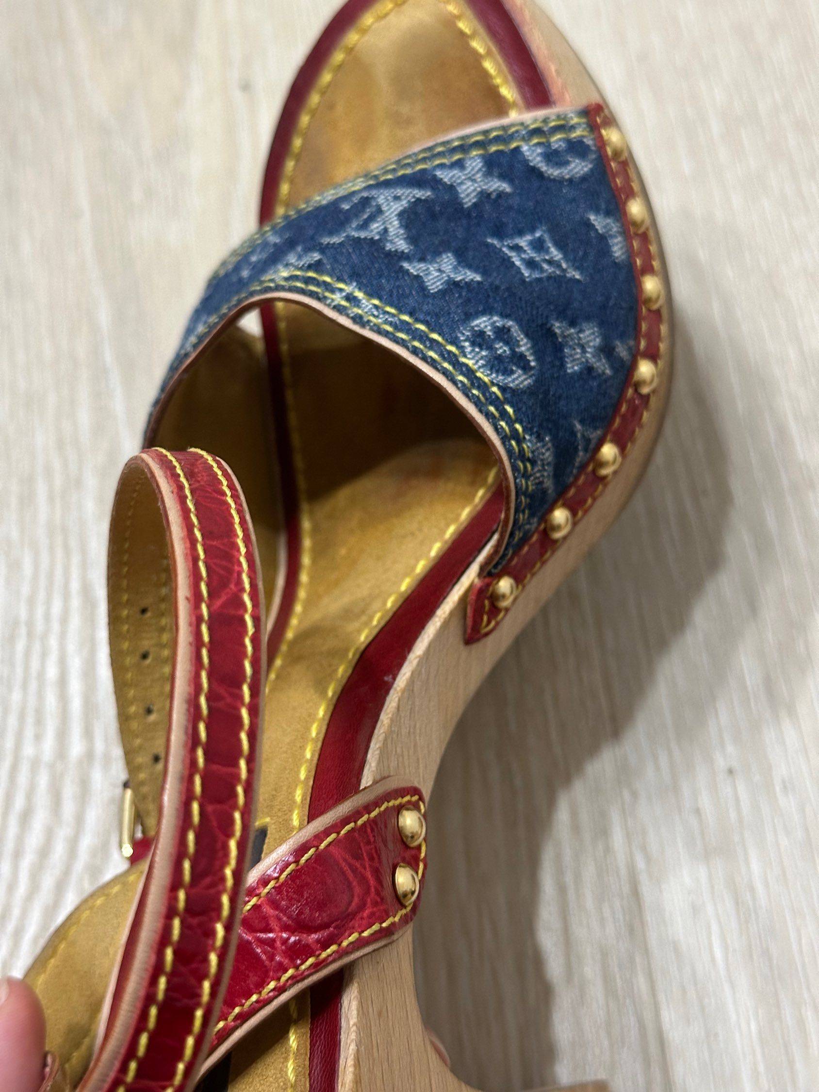 LV凉鞋，Louis+vuitton牛仔_2