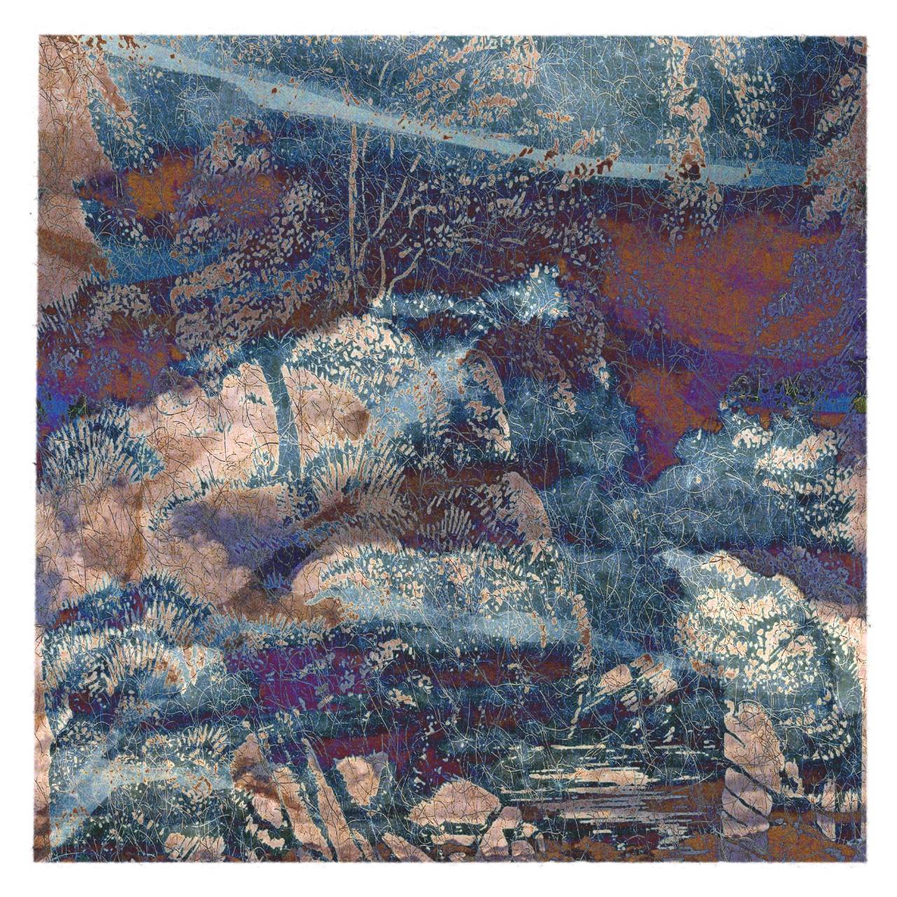 上海美协画师作品：冬溪系列～版画～50*