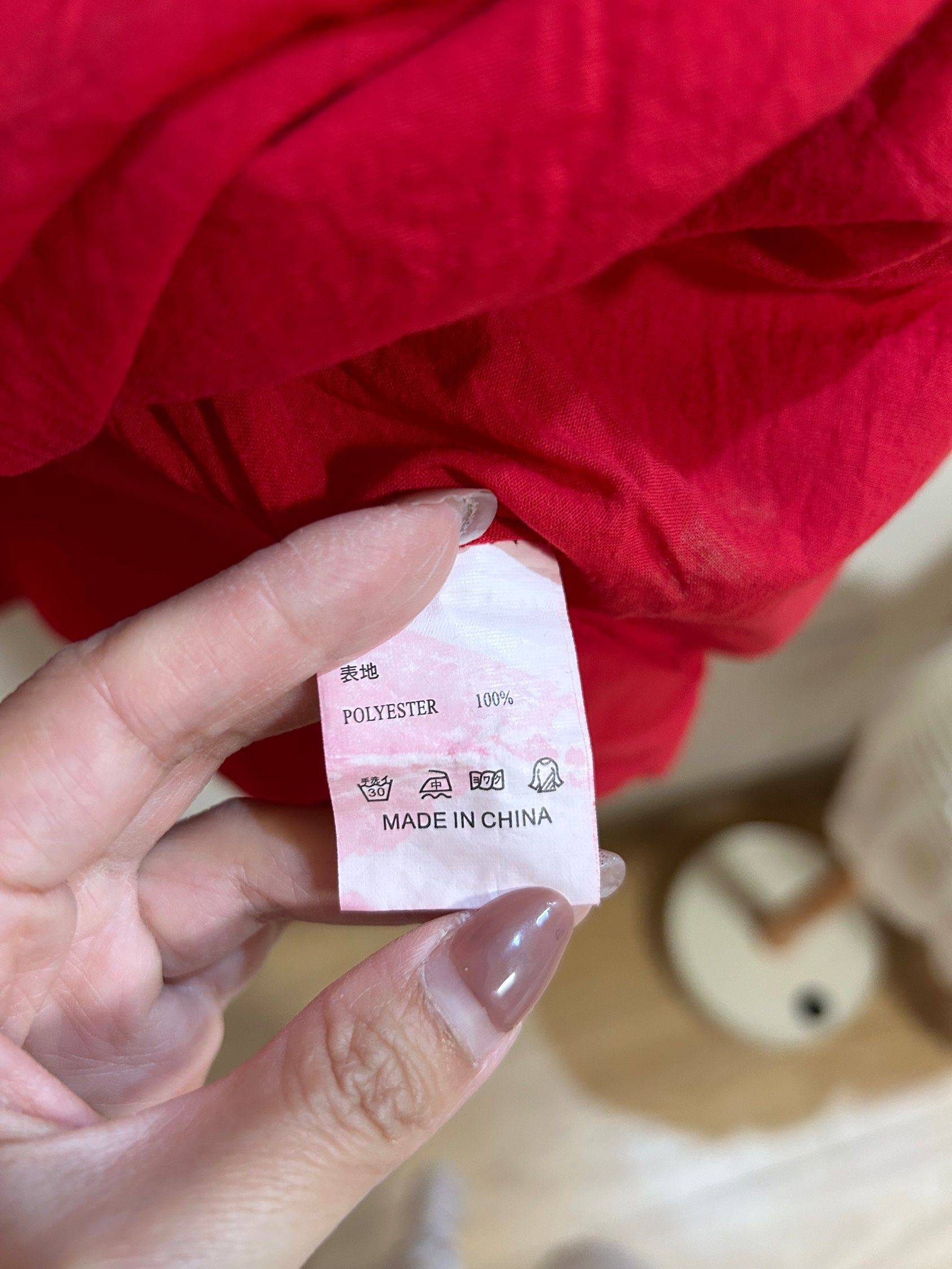 法式复古红一字肩收腰连衣裙_3