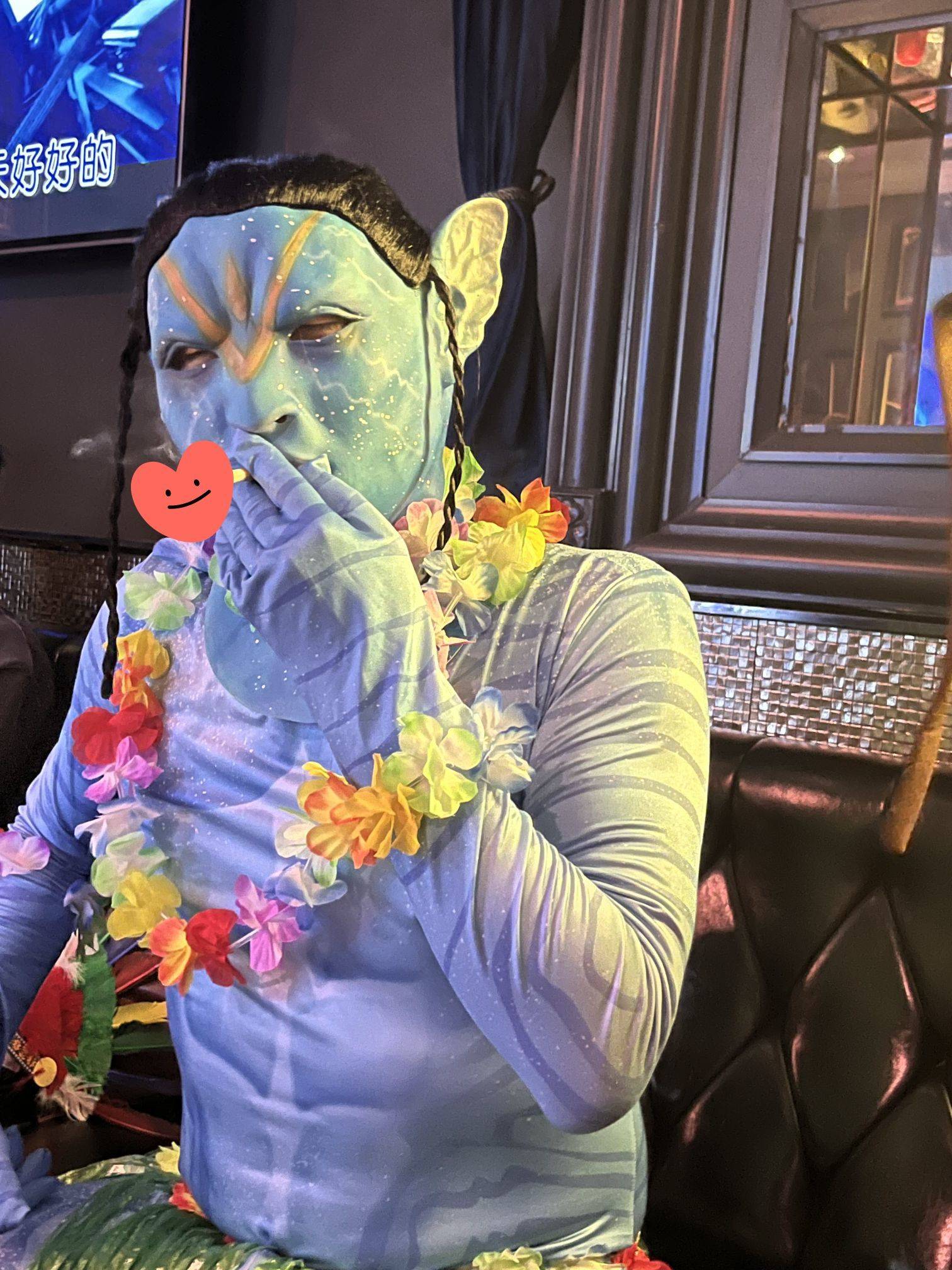 出阿凡达cos套装  万圣节用穿了一次 