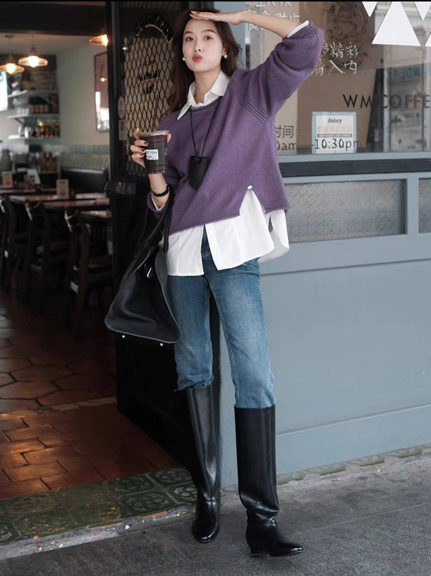 美洋MEIYANG 琼斯小姐长靴 油蜡尖_3