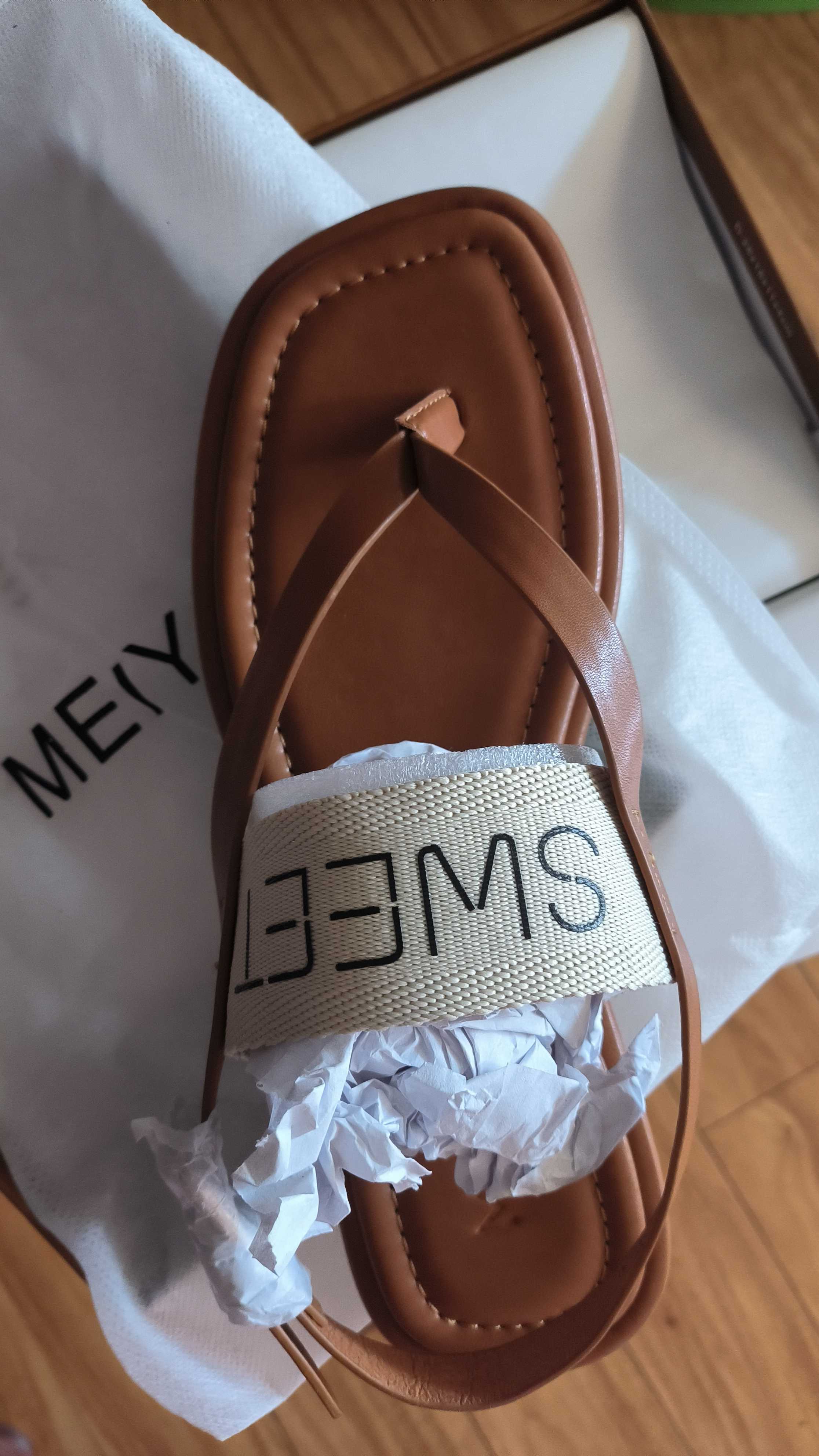 美洋MEIYANG凉鞋人字拖，  复古字