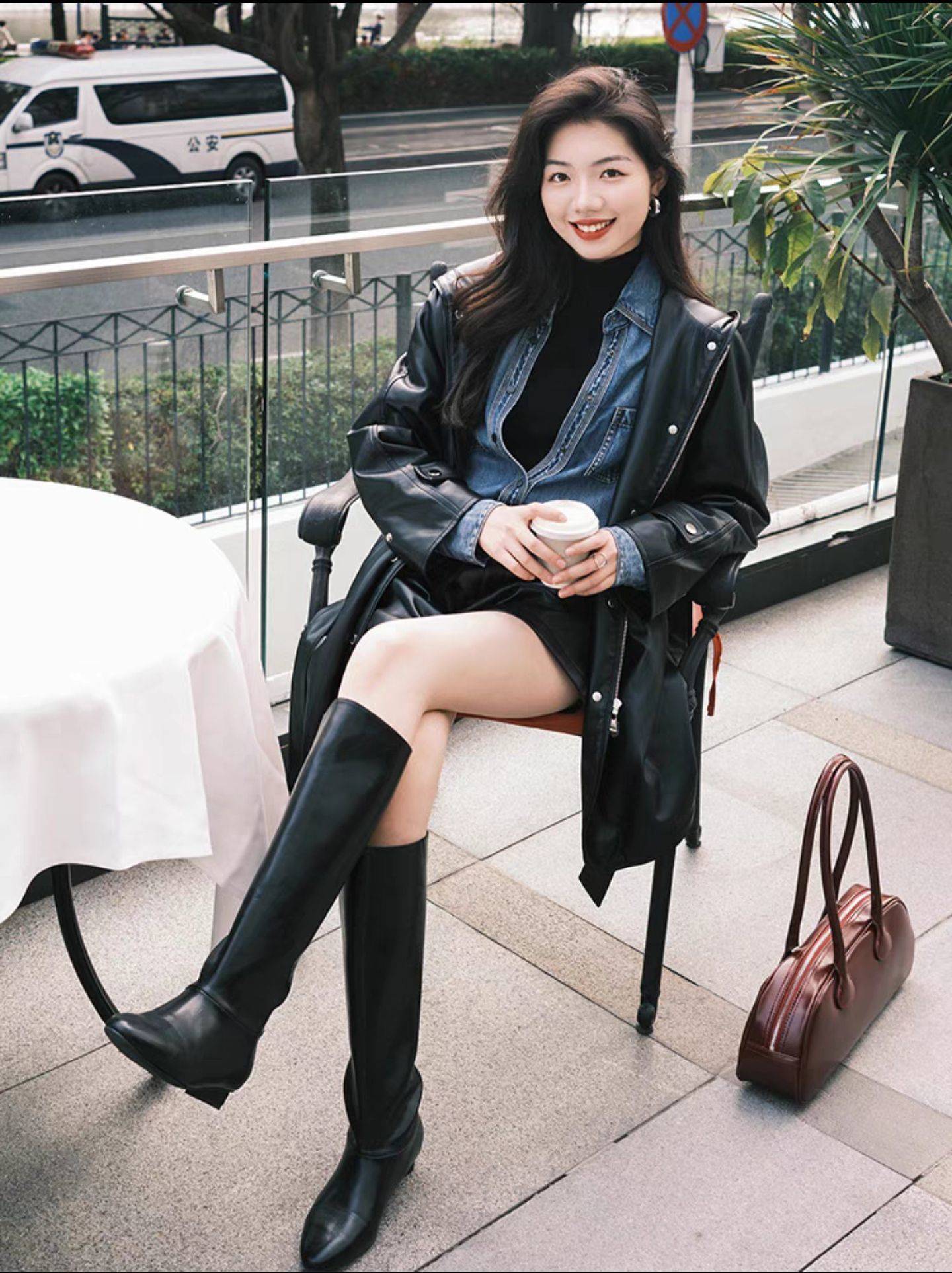 美洋MEIYANG 琼斯小姐长靴 油蜡尖