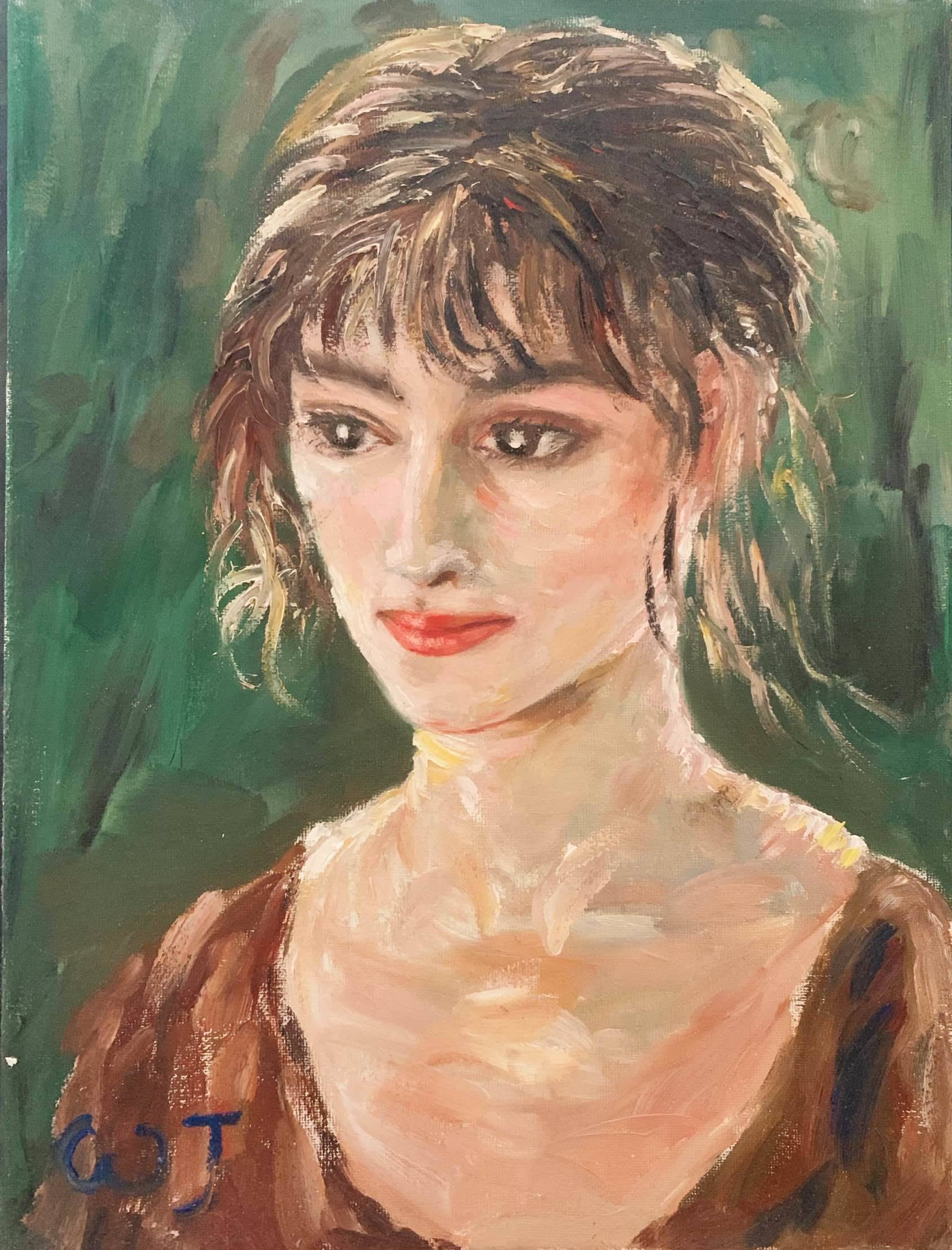 《微笑》布面油画