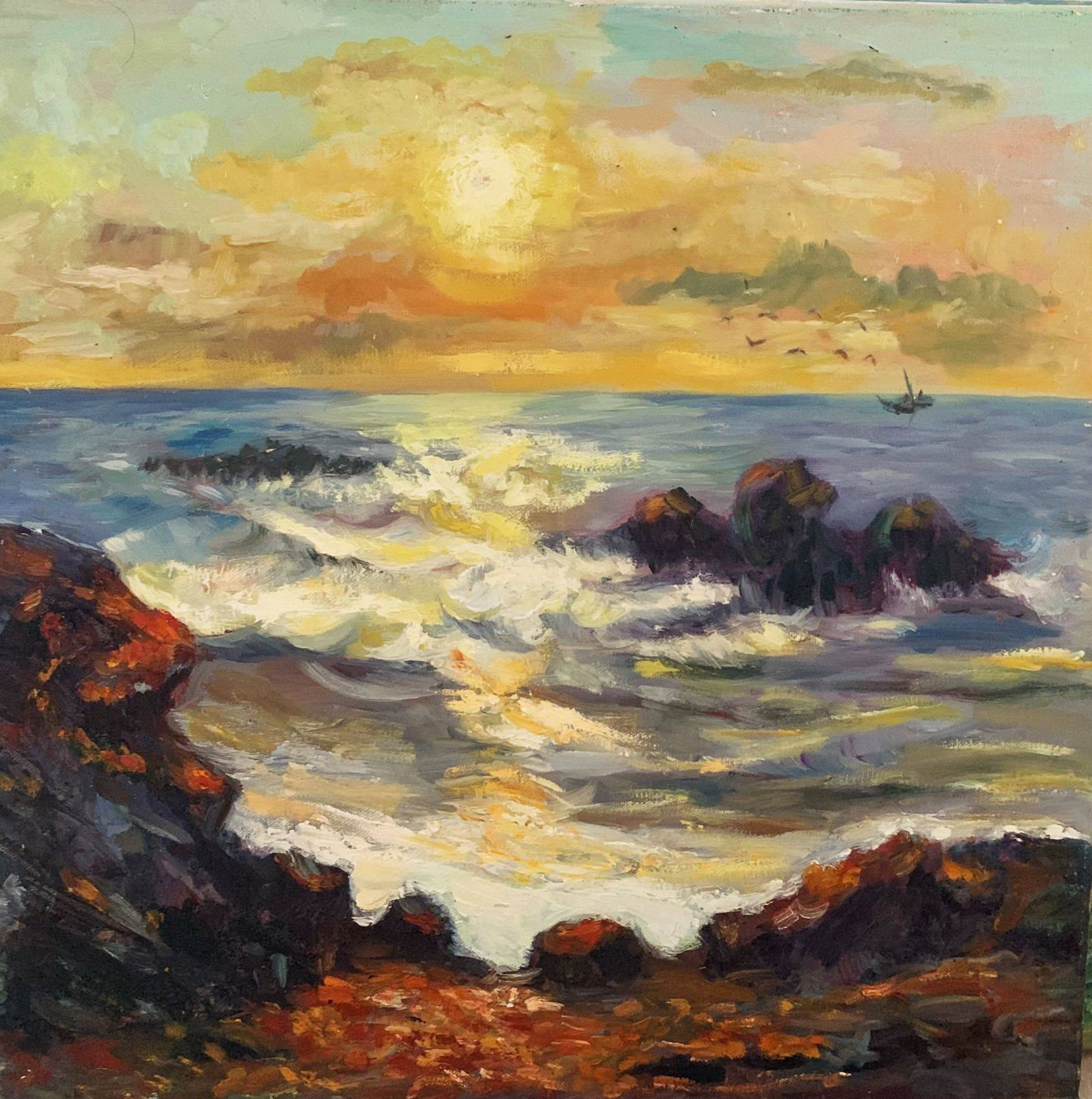 《朝阳》 布面油画