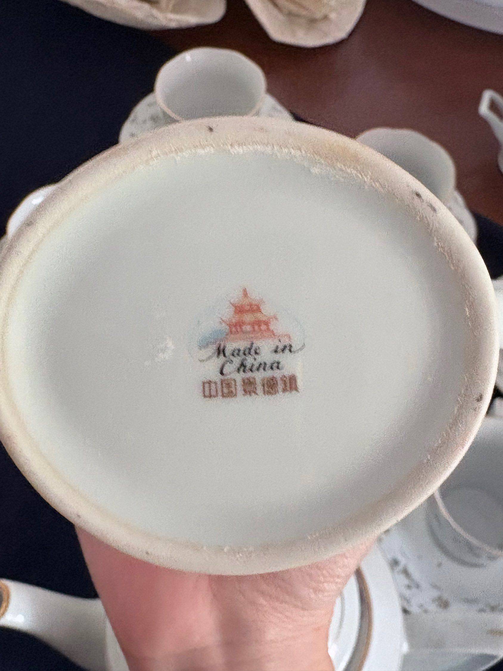全新中古风景德镇瓷器咖啡壶套装