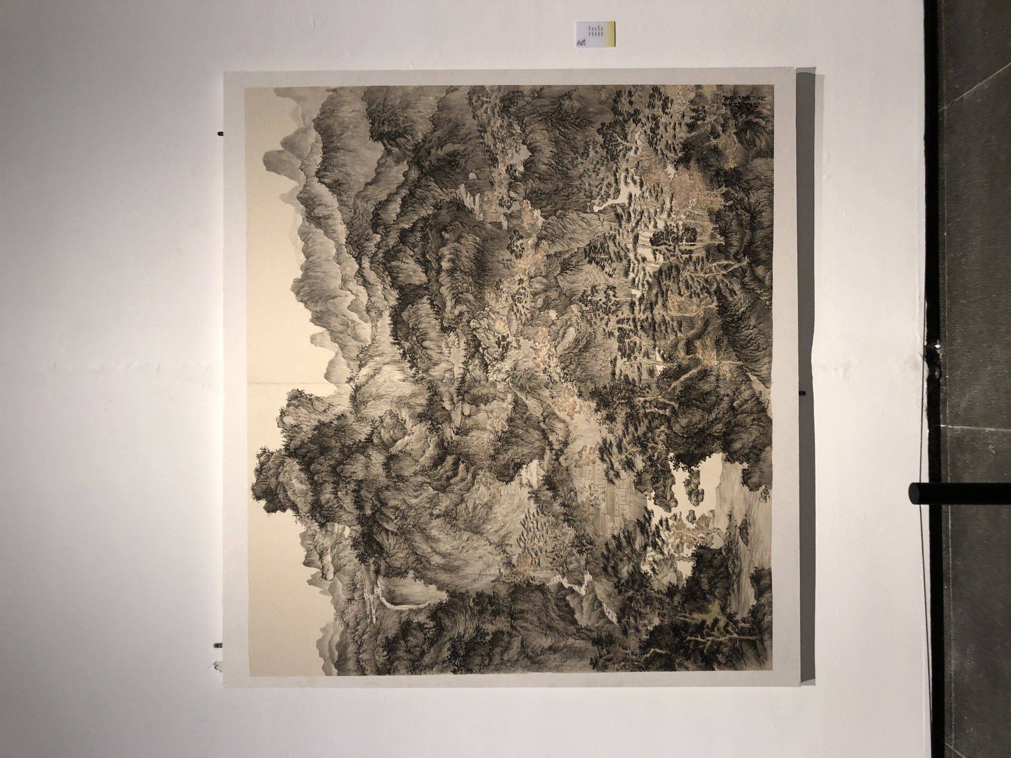省展作品，装裱背板 2.35×2.3，画