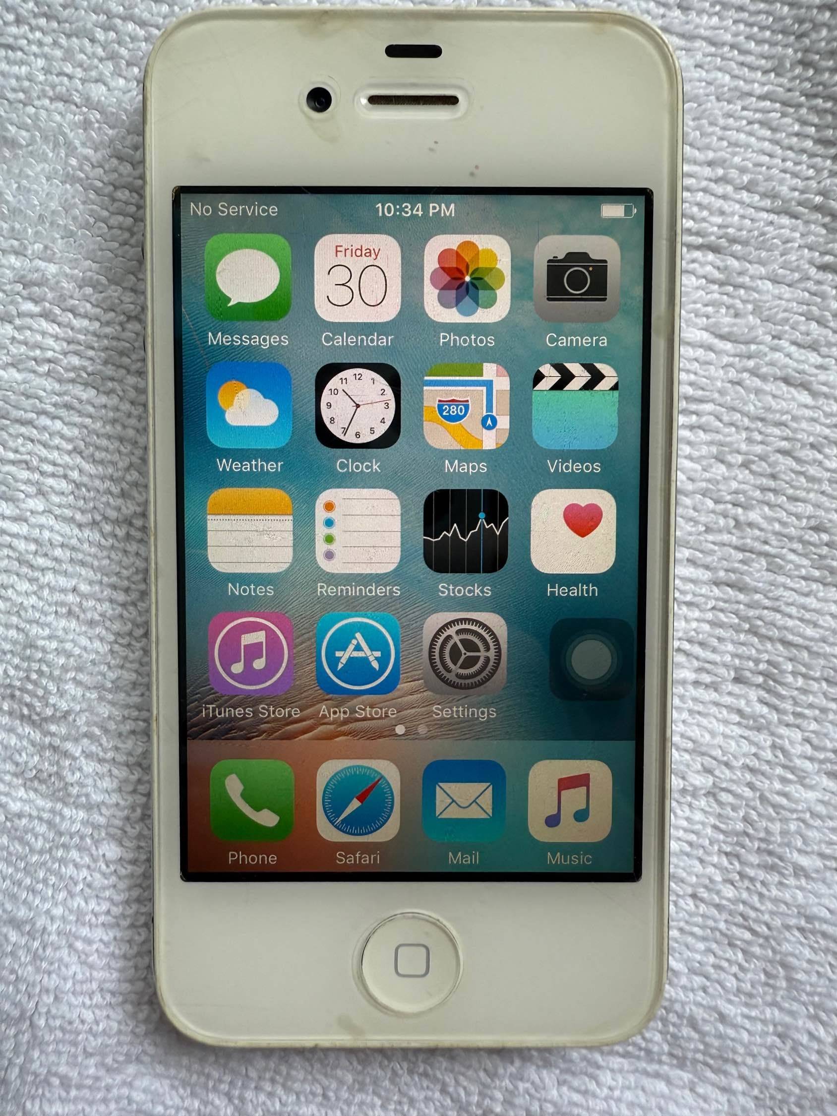 苹果手机4S, 总容量12.5GB,白色
