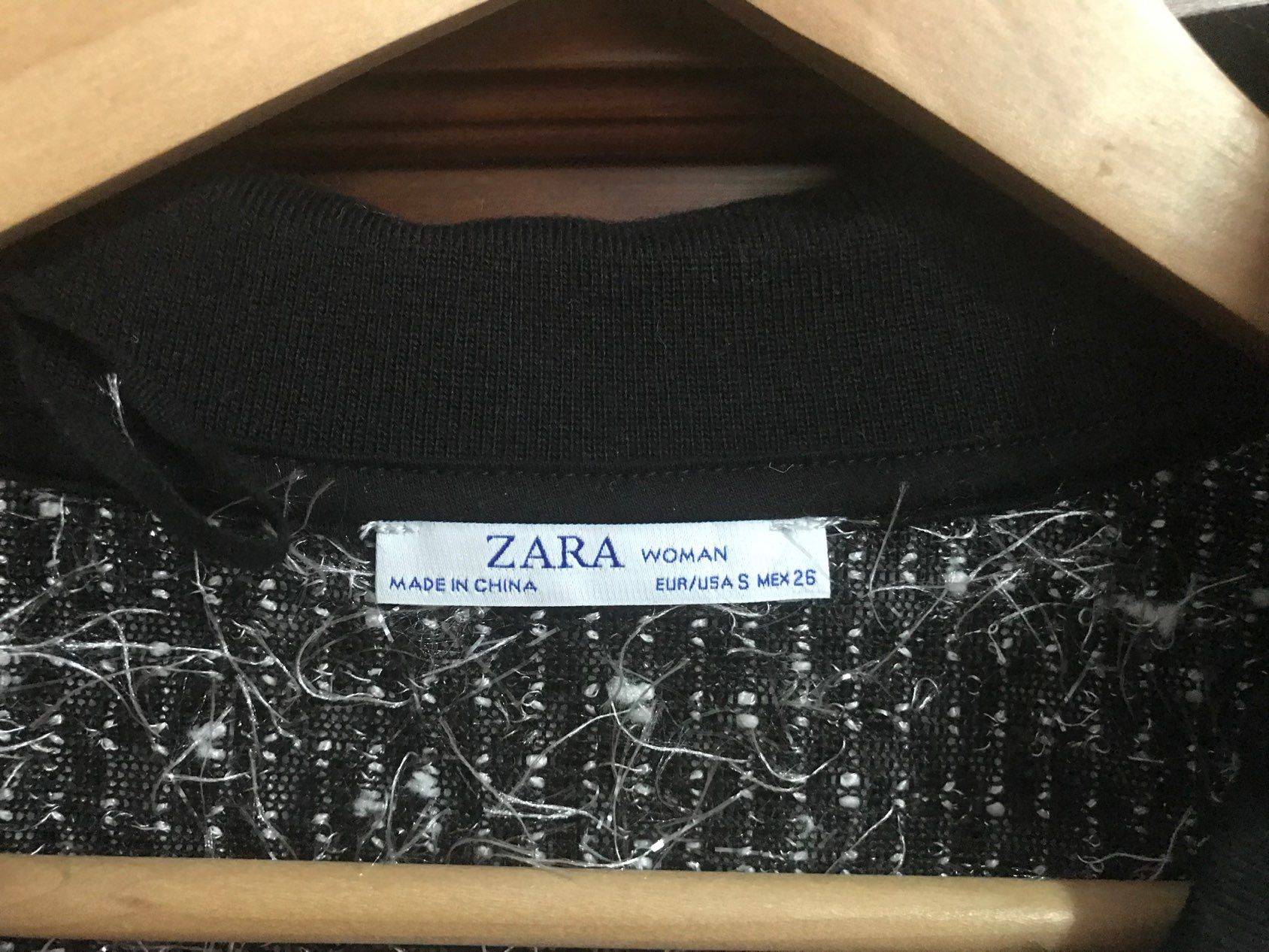 zara 短袖亮丝上衣_1