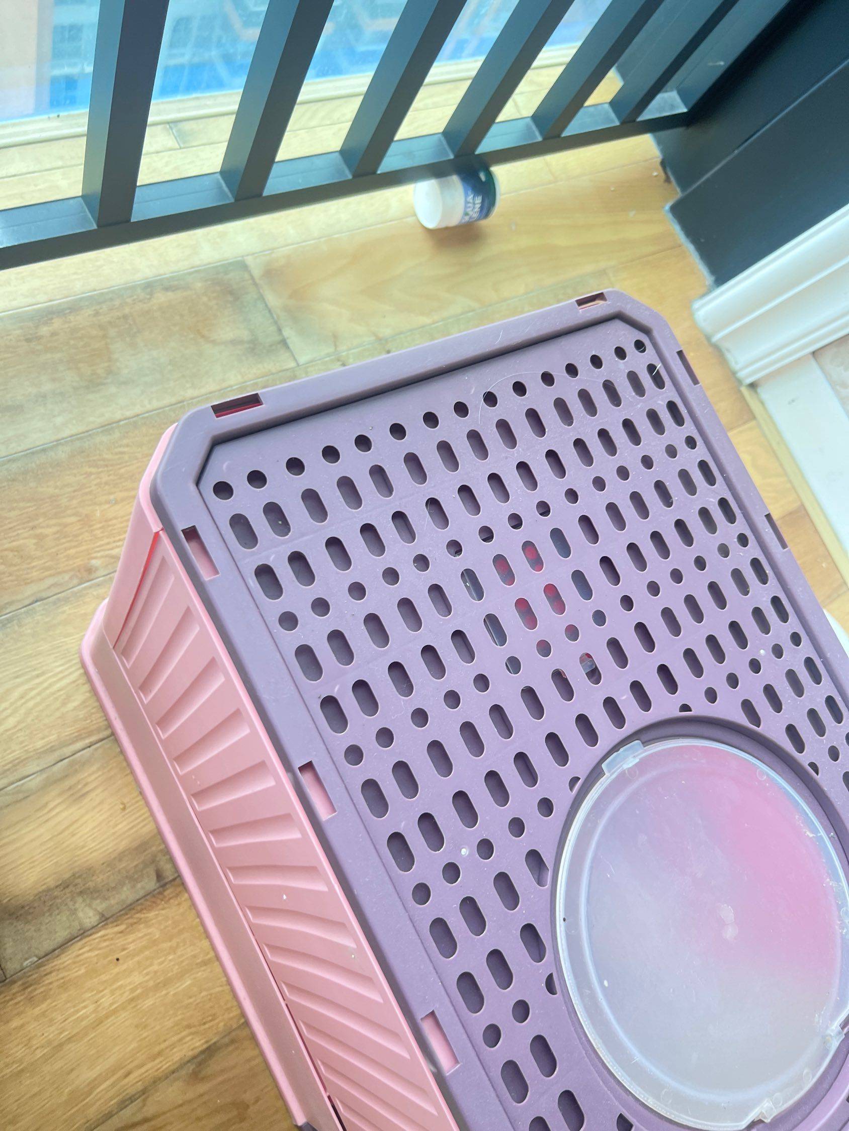 全封闭式猫砂盆，粉色款，尺寸50*40*_4