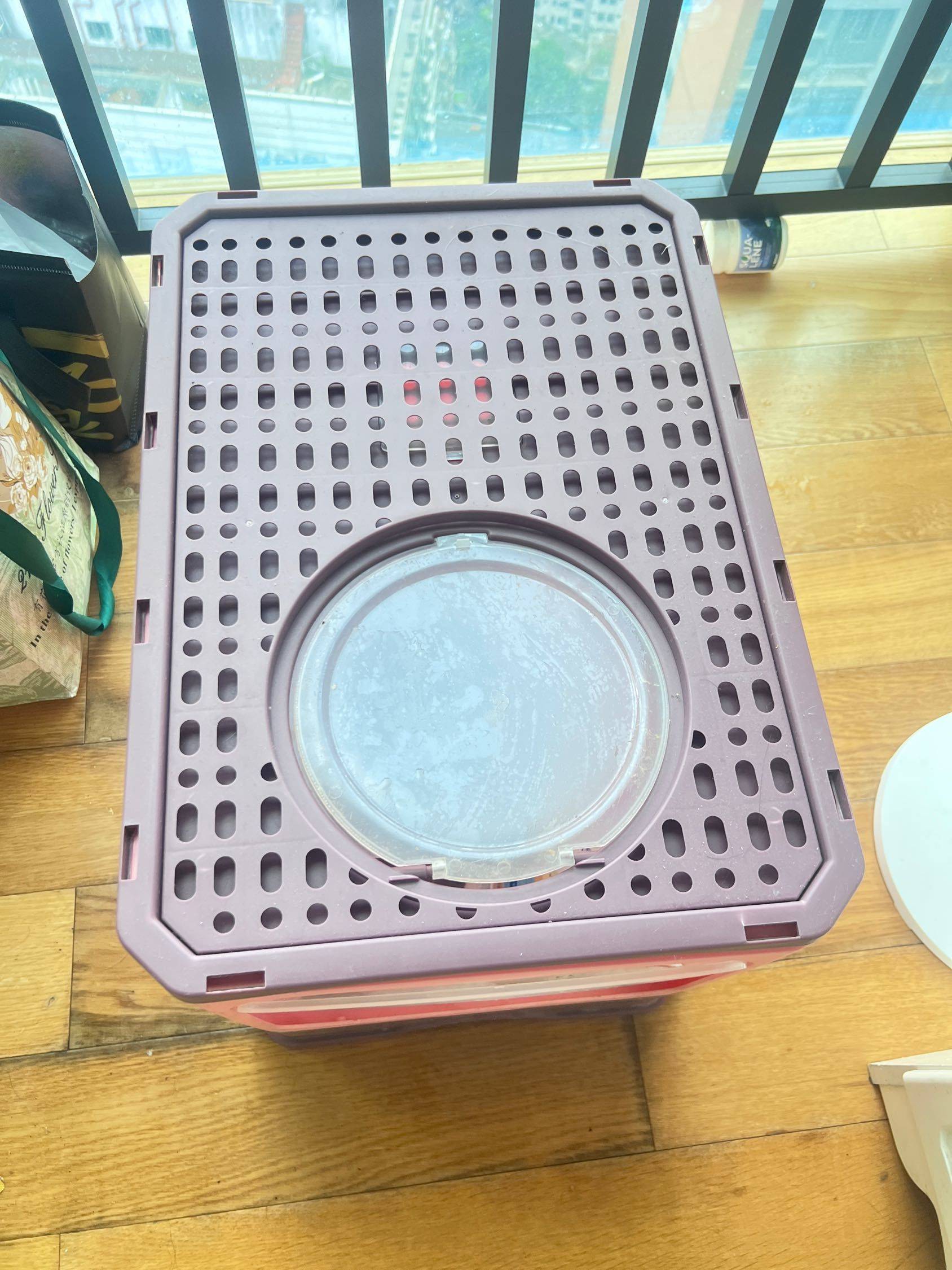 全封闭式猫砂盆，粉色款，尺寸50*40*_2